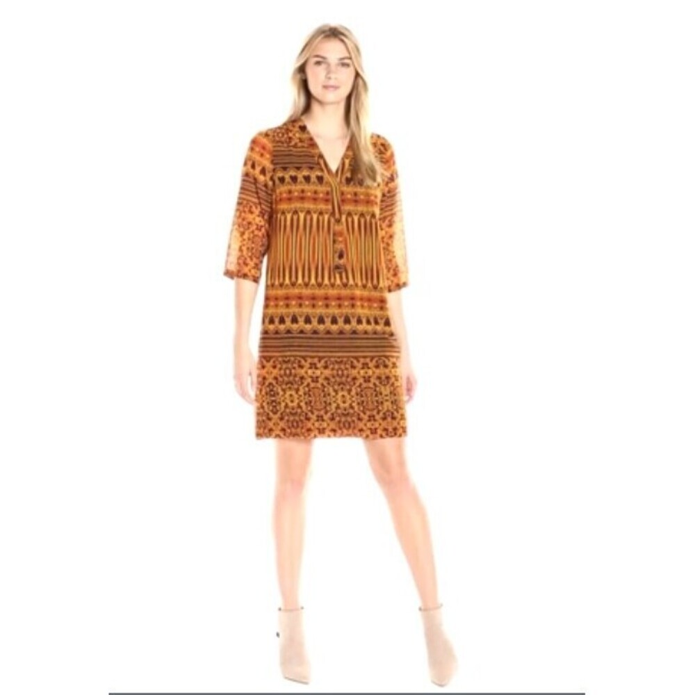 3/4 Sleeve Shift Dress